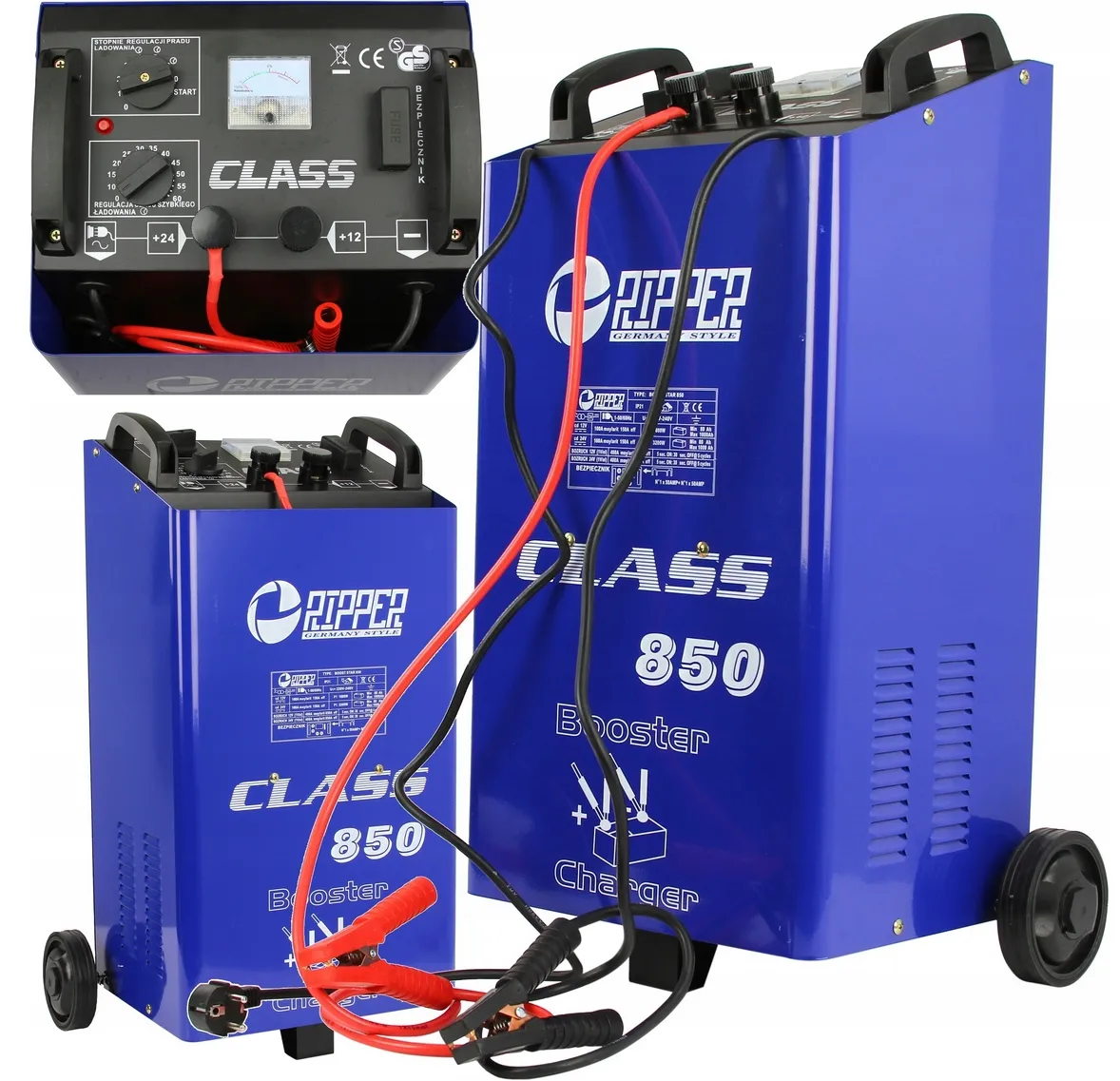 Prostownik samochodowy z rozruchem rozruch start LCD 850 12v 24v 850A MAR-POL