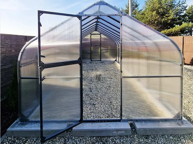 Szklarnia ogrodowa poliwęglan premium plus 300x400 12m2 kolor antracyt PTF