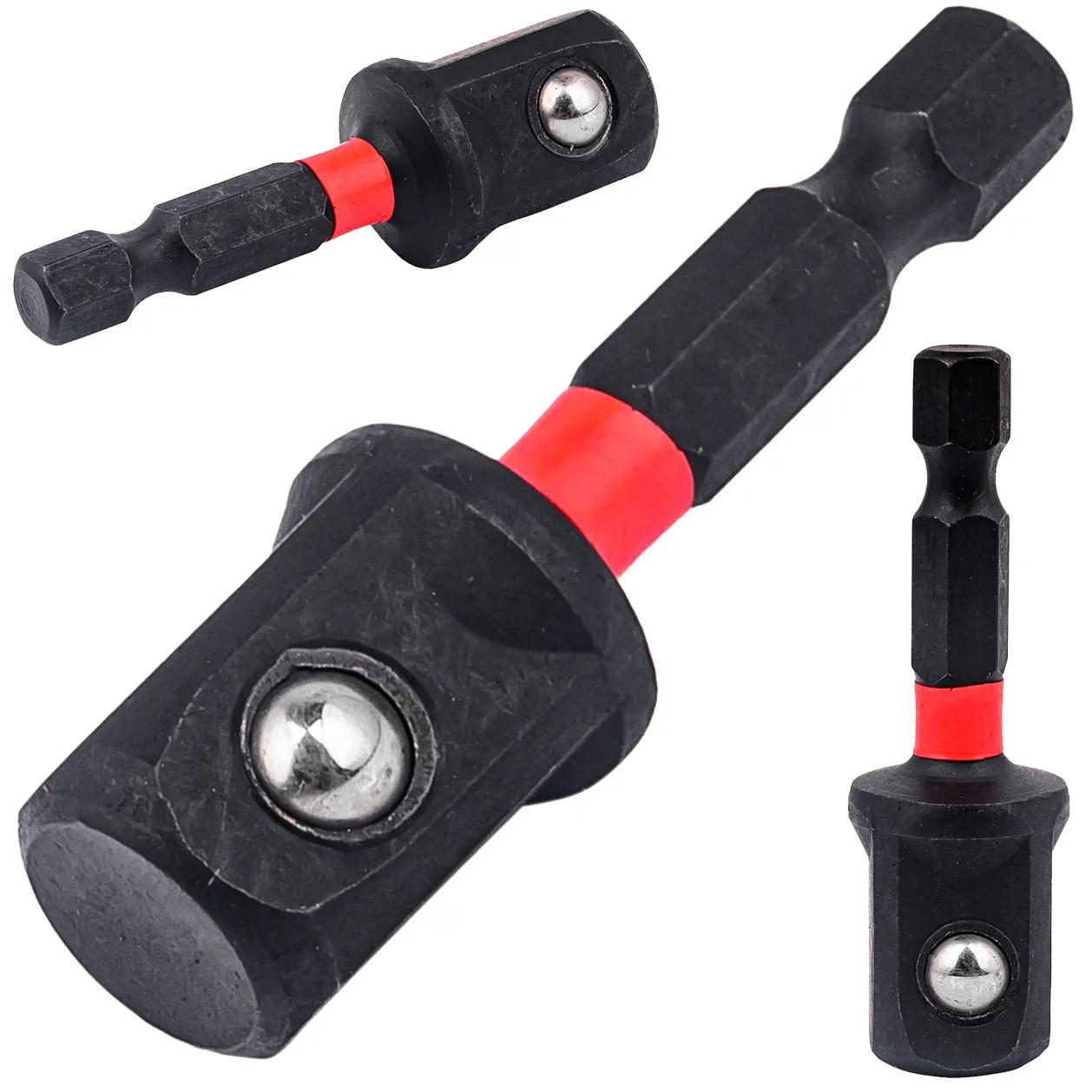 Redukcja przejściówka udarowa adapter udar 1/4" hex na 1/2" kwadrat 50mm FALON-TECH