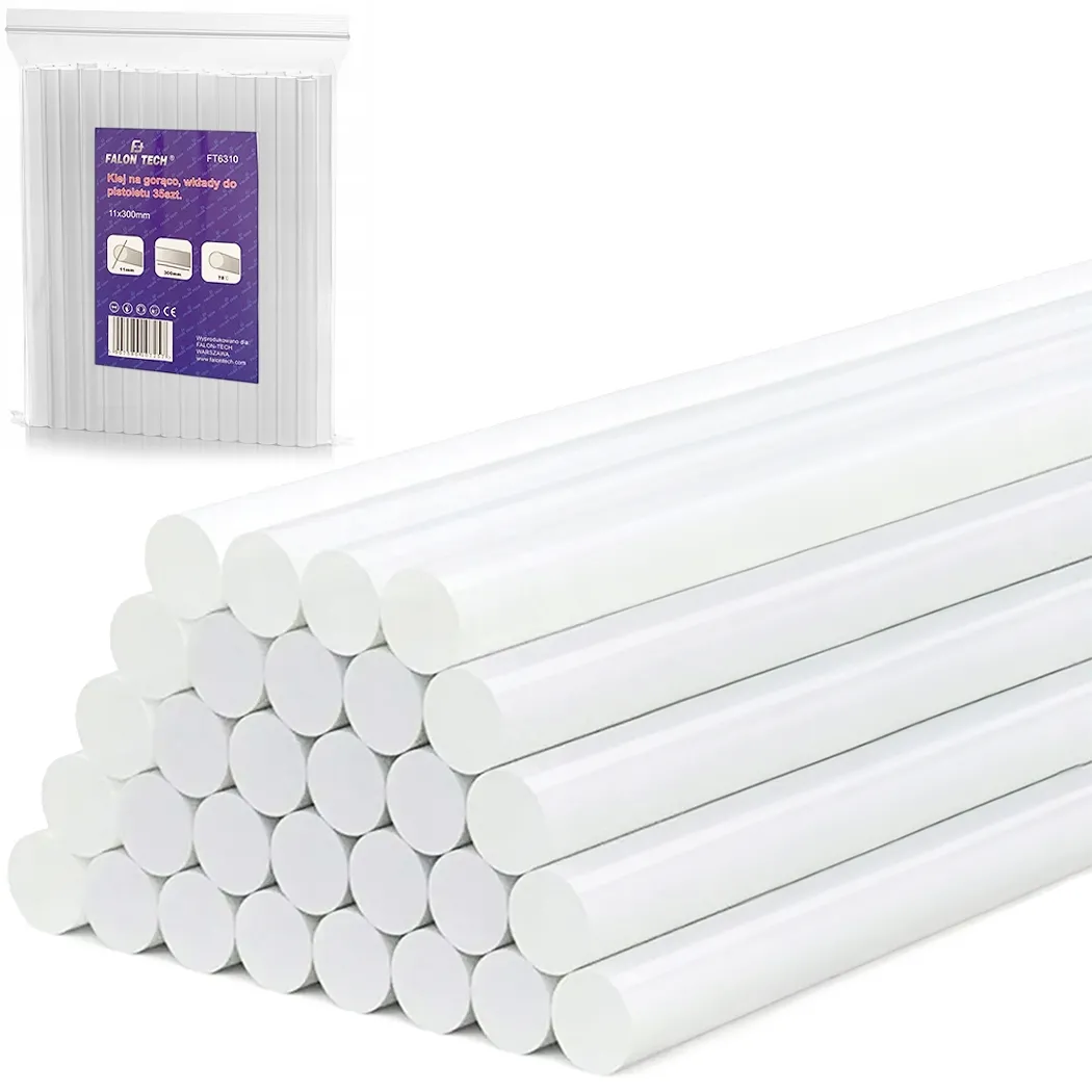 Klej na gorąco do pistoletu wkład klejowy pdr bezbarwny 11mm 300mm 35 szt FALON-TECH