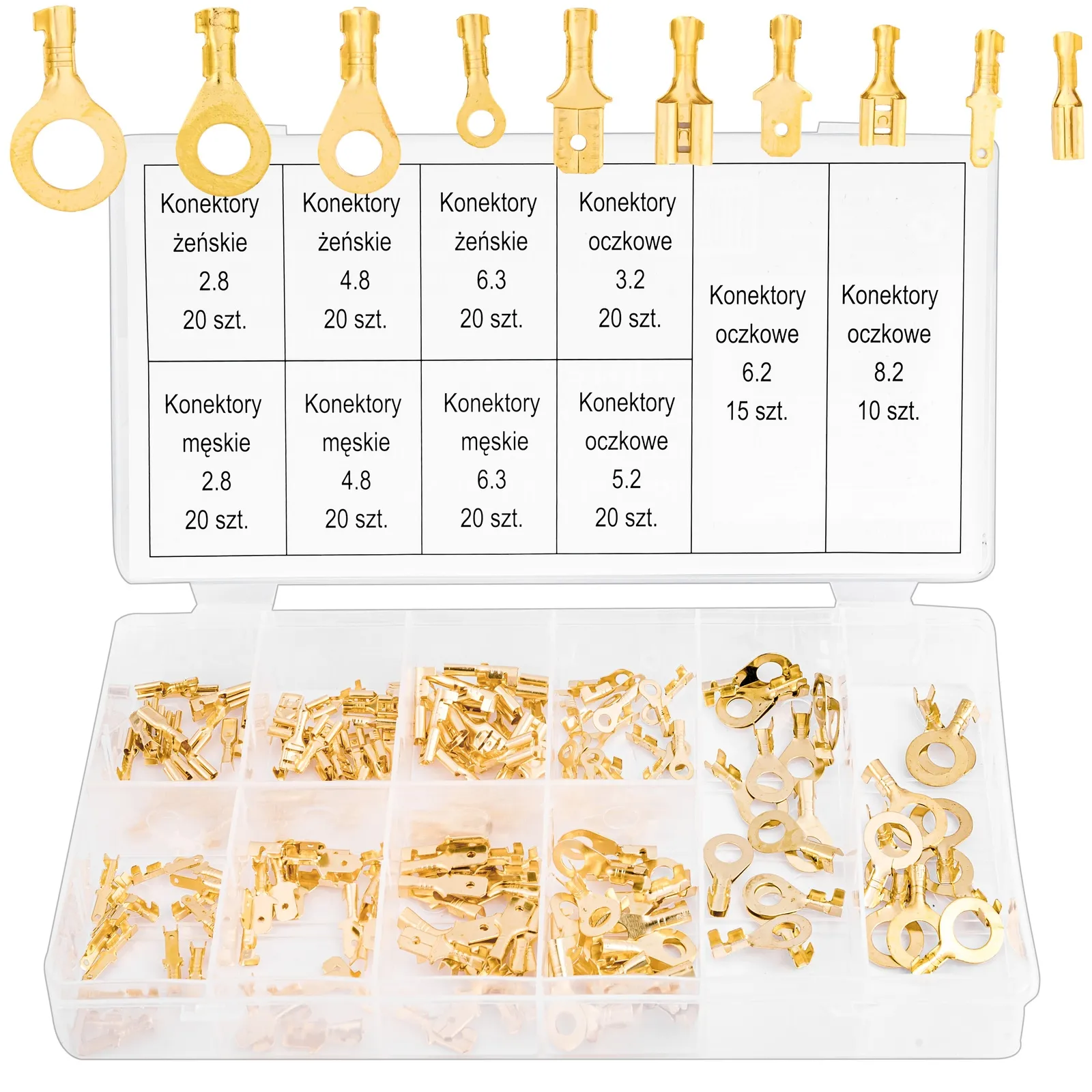 Zestaw konektorów kablowych elektryka konektory wsuwki do kabli 185 szt FALON-TECH