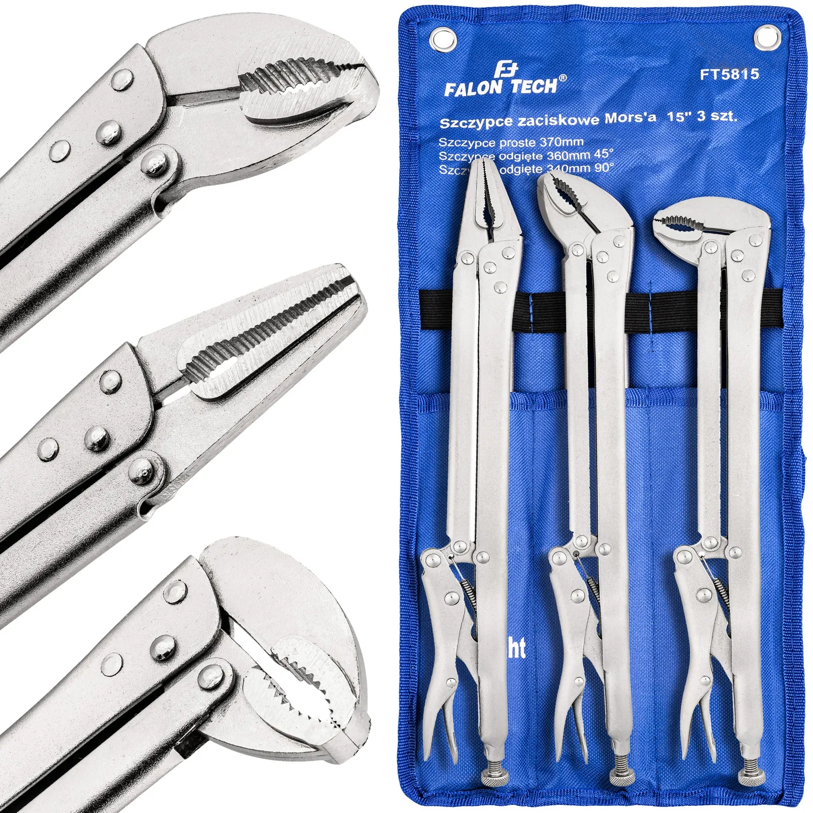 Szczypce samozaciskowe morsa morsea długie 3 szt FALON-TECH