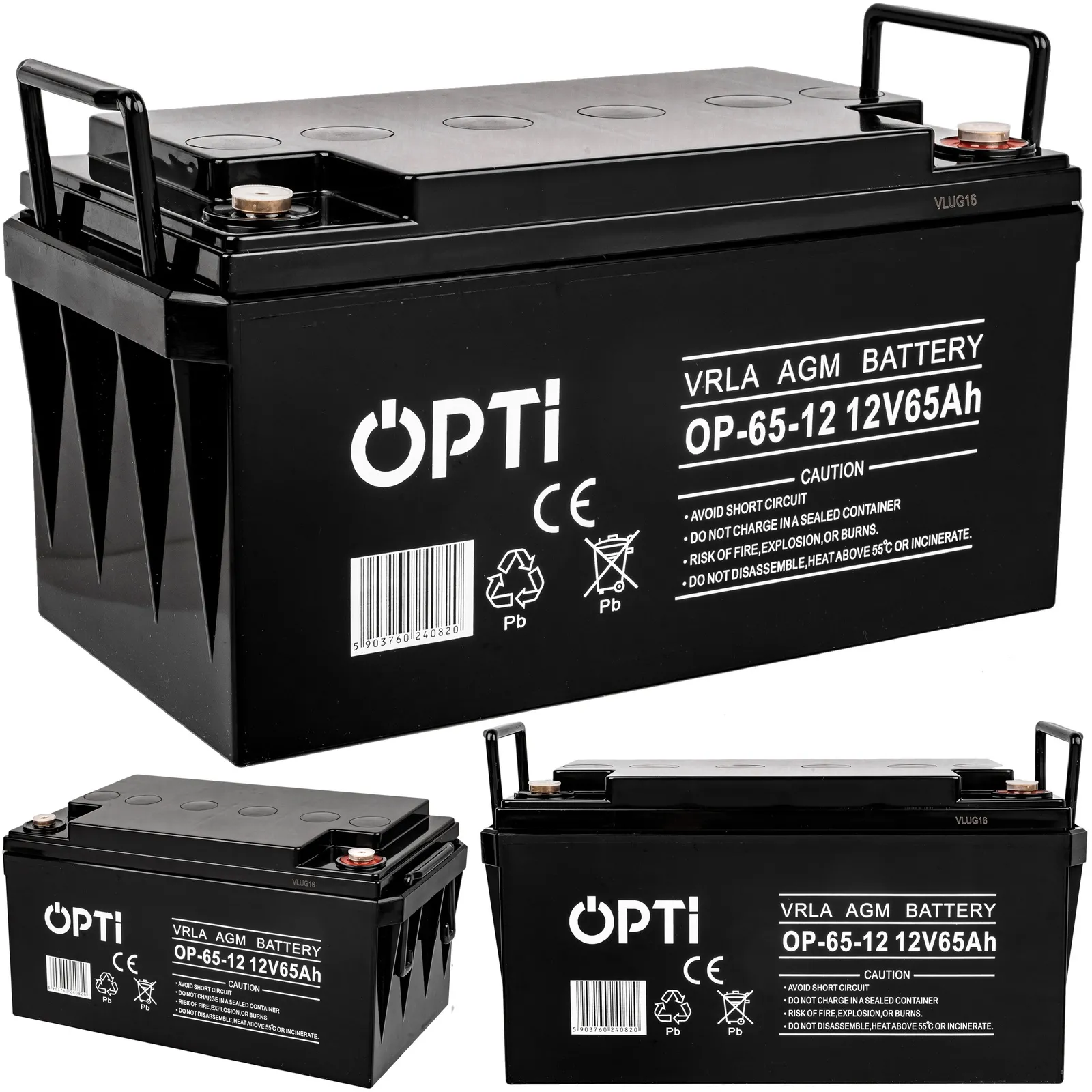Akumulator bezobsługowy AGM do ups kampera zasilanie awaryjne OPTI 12v 65Ah VOLT POLSKA