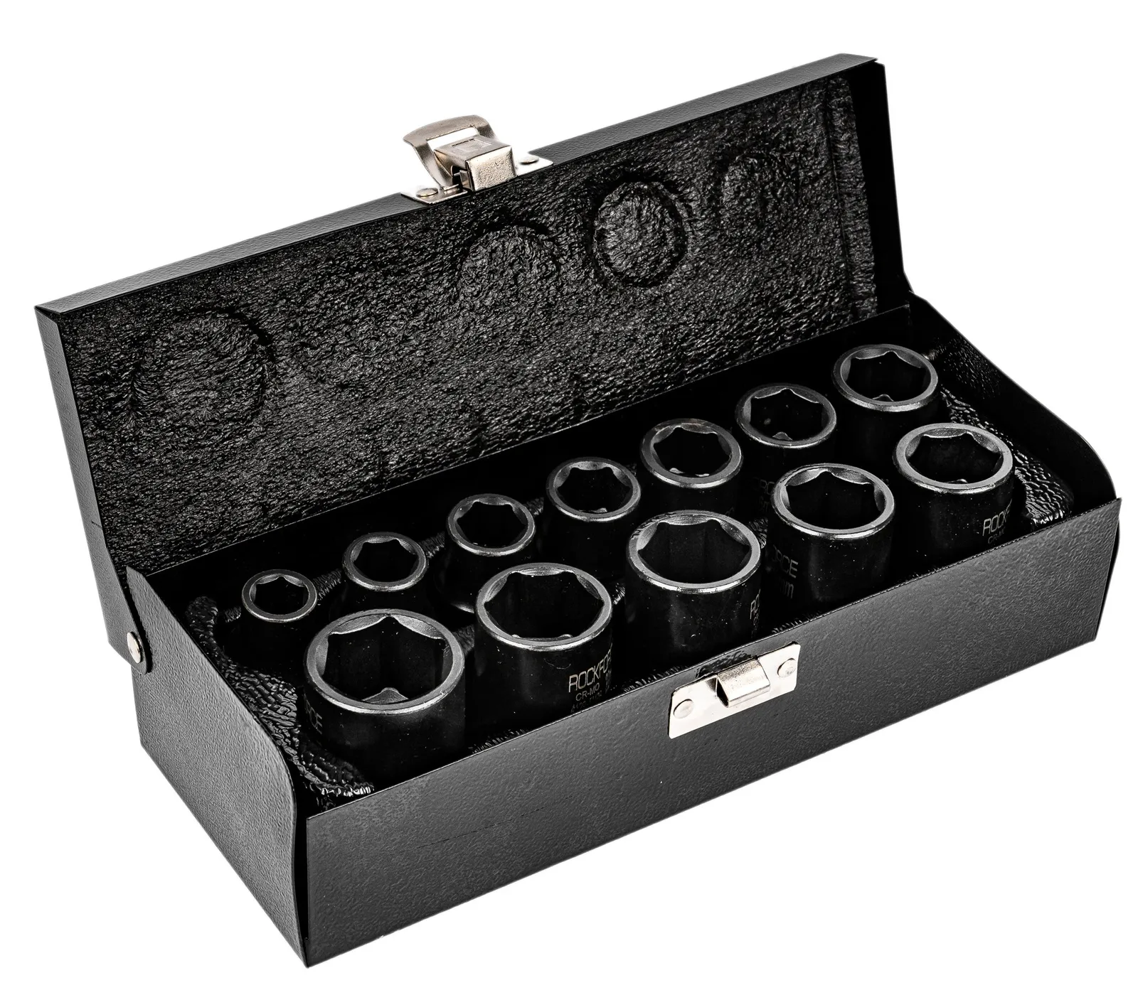 Nasadki udarowe klucze nasadowe krótkie 1/2" 10-24 mm zestaw 12el ROCKFORCE