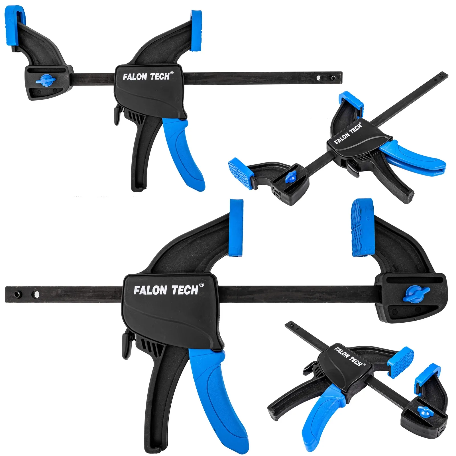 Ścisk zacisk uchwyt szybkozaciskowy jednoręczny automatyczny stolarski 150mm FALON-TECH