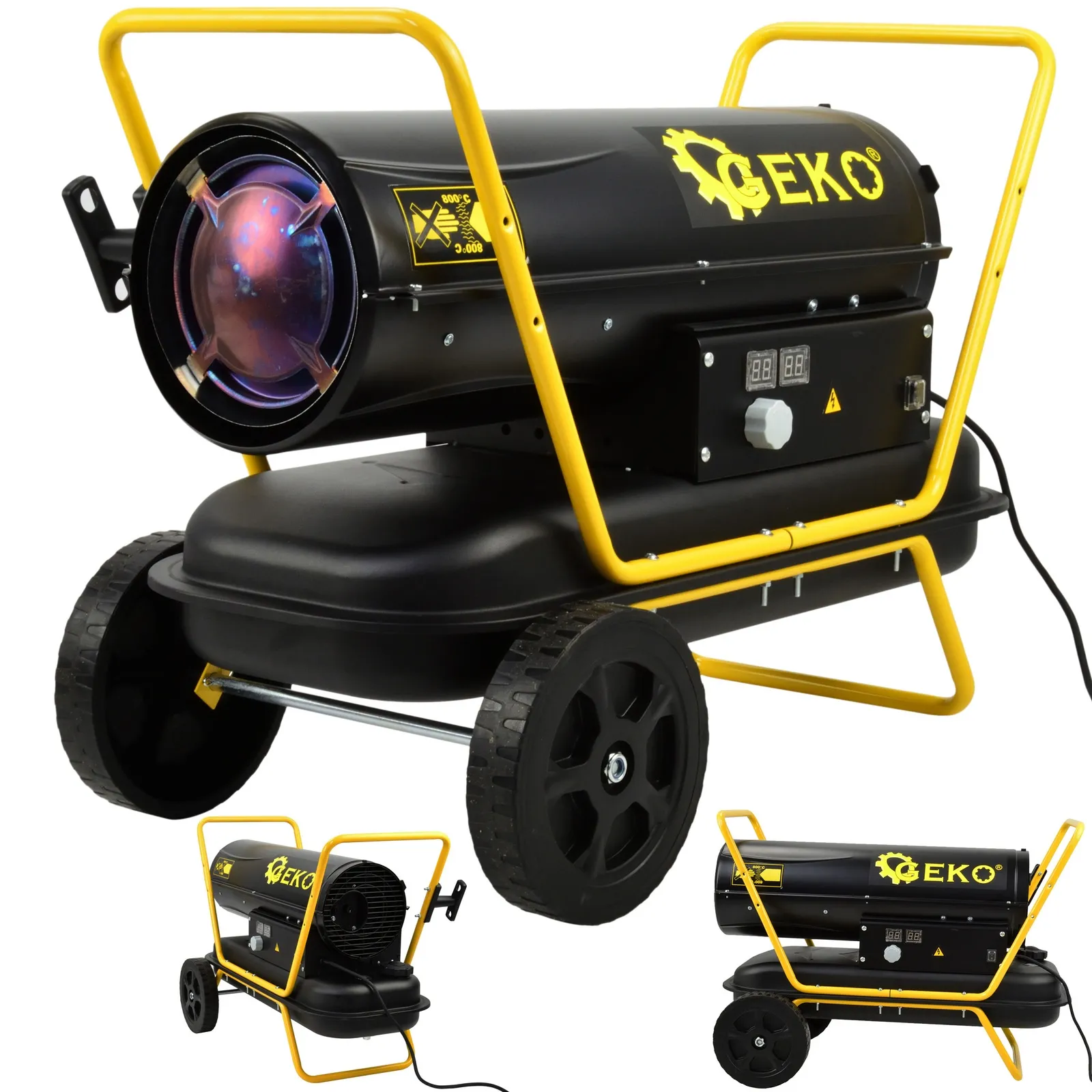 Nagrzewnica olejowa mocna dmuchawa spalinowa ogrzewacz z termostatem 25 kW GEKO