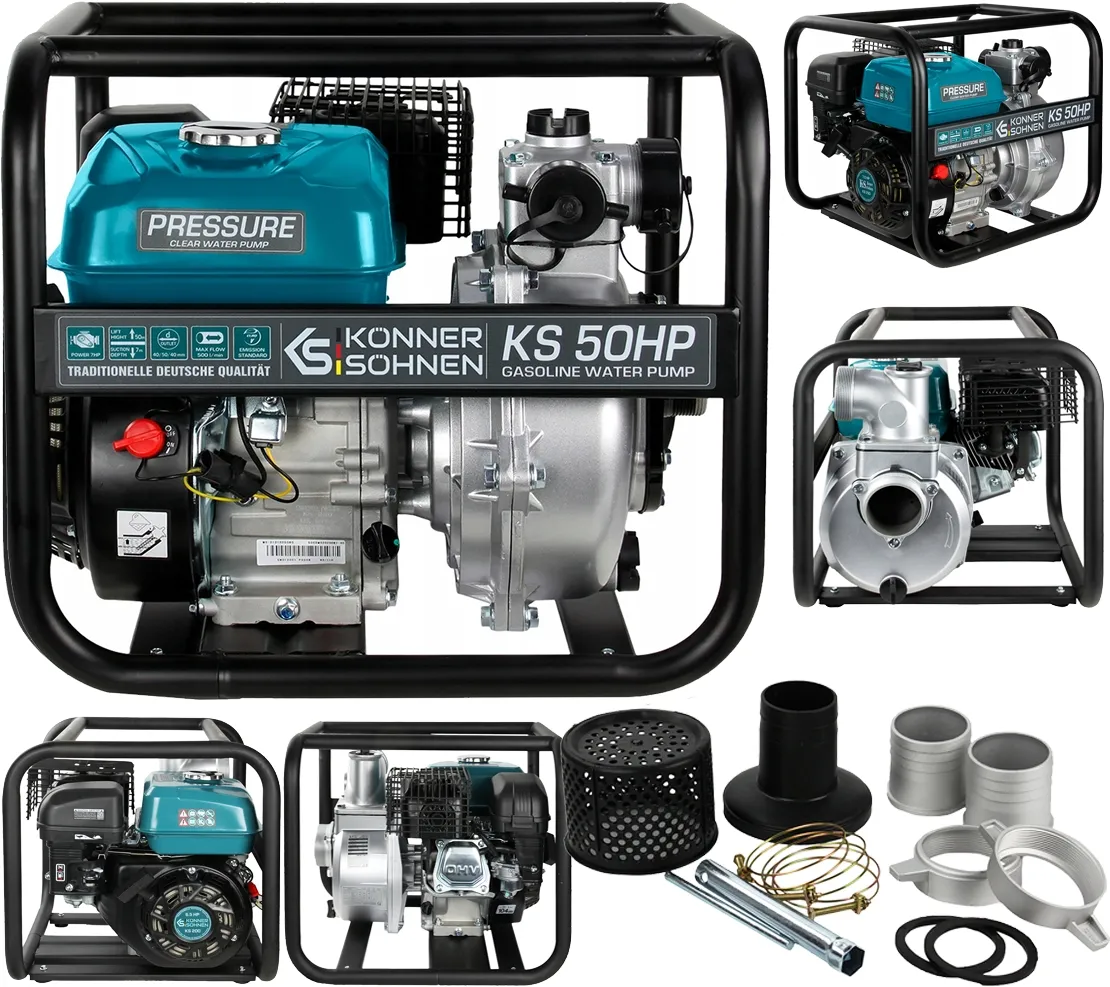 Pompa spalinowa do wody czystej wysokociśnieniowa KS50HP 7 kM 500l /min Konner&Sohnen KS