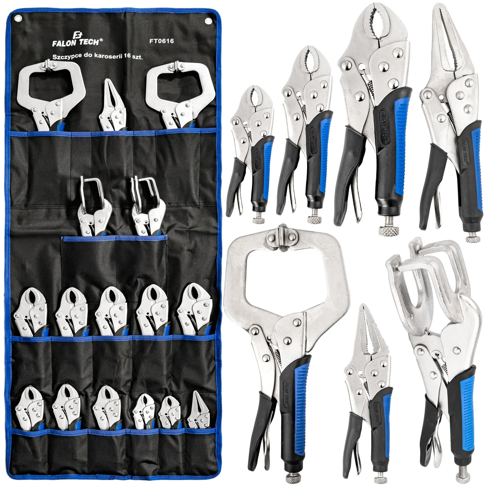 Szczypce zaciskowe blacharskie MORSA 16el do karoserii FALON-TECH