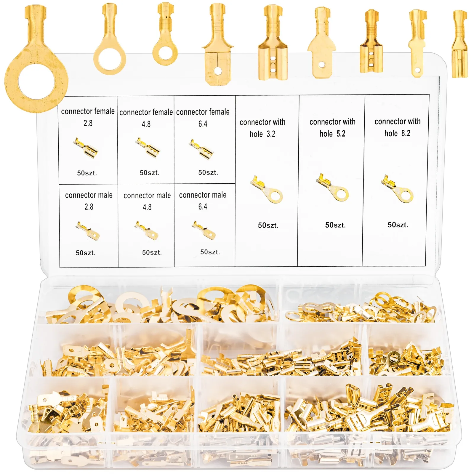 Zestaw konektorów kablowych elektryka konektory wsuwki do kabli 450 szt FALON-TECH