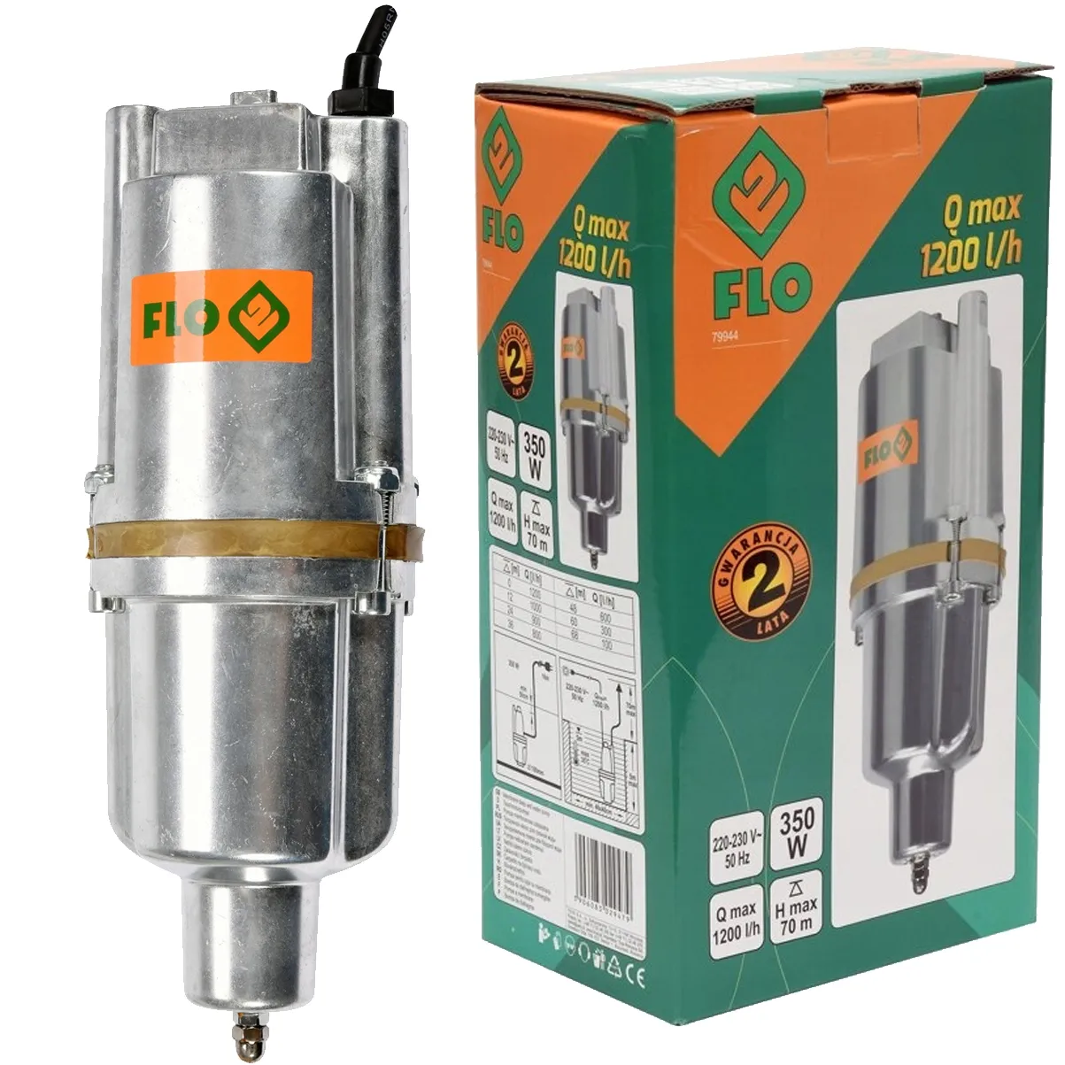 Pompa do wody głębinowa studni nurek białoruska membranowa 350w 79944 FLO YATO