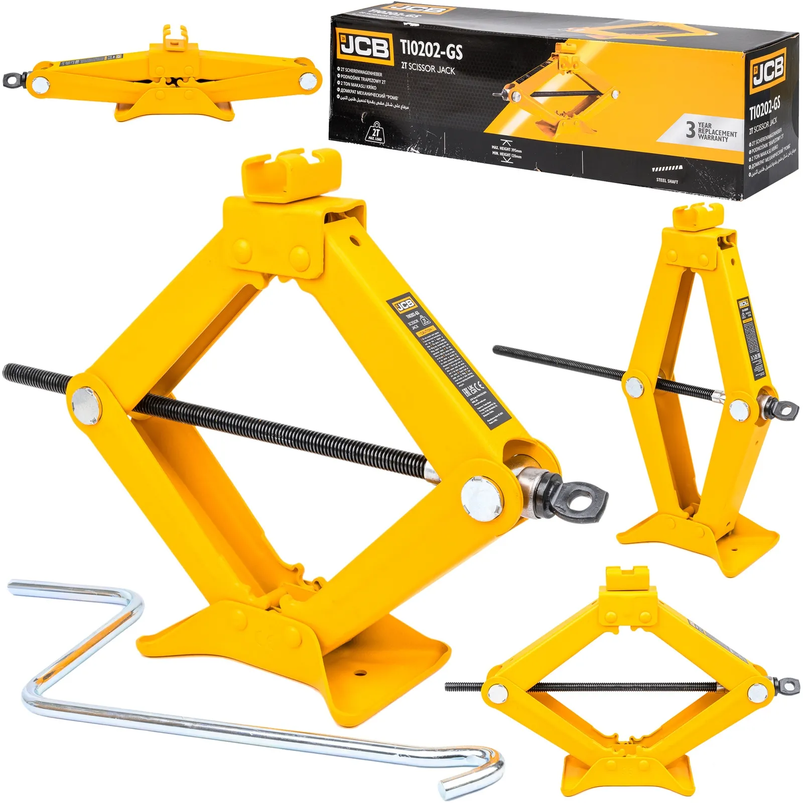 Trapezowy podnośnik samochodowy warsztatowy lewarek do kół 2T 2000 kg JCB