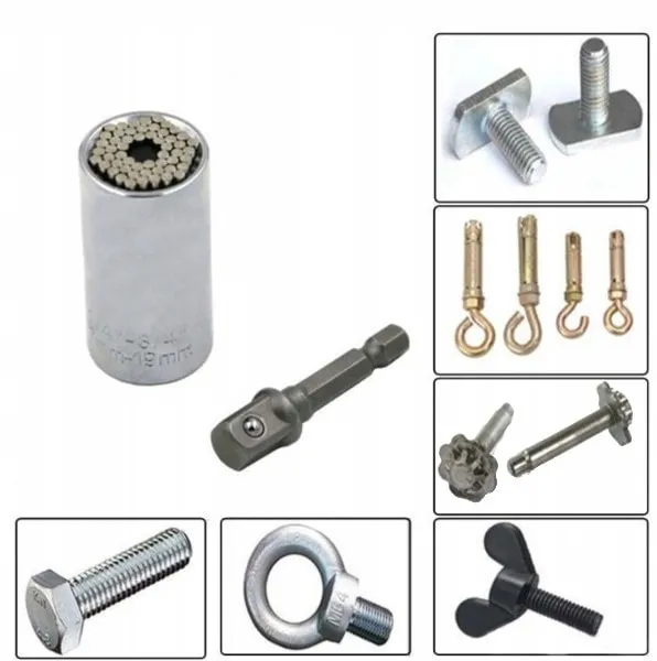 Nasadka uniwersalna CRV z adapterem 7-19 mm 1/4-3/4 klucz nasadowy FALON-TECH