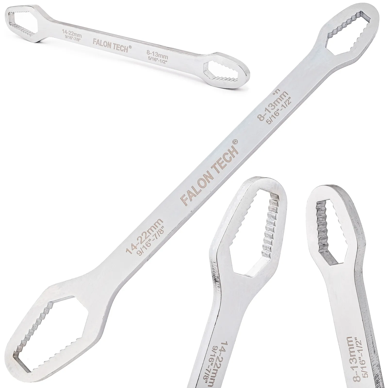 Płaski klucz oczkowy uniwersalny 35w1 8-22 mm FALON-TECH