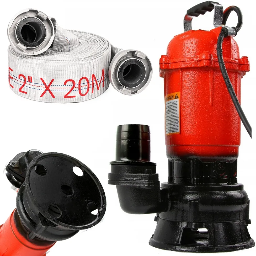 Pompa zatapialna do brudnej wody ścieków czystej 750w 1800l/h + wąż 2" 20m MAR-POL