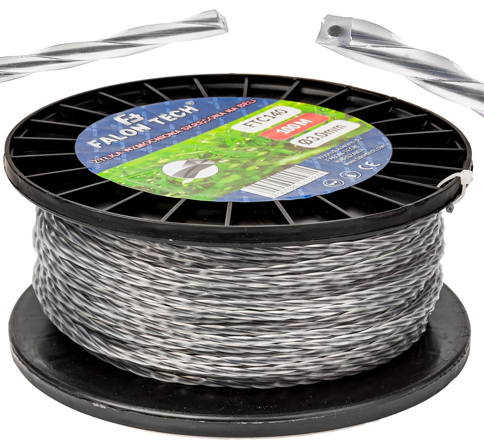 Żyłka do głowicy kosy podkaszarki spalinowej ze zbrojonym drutem 100m 3mm