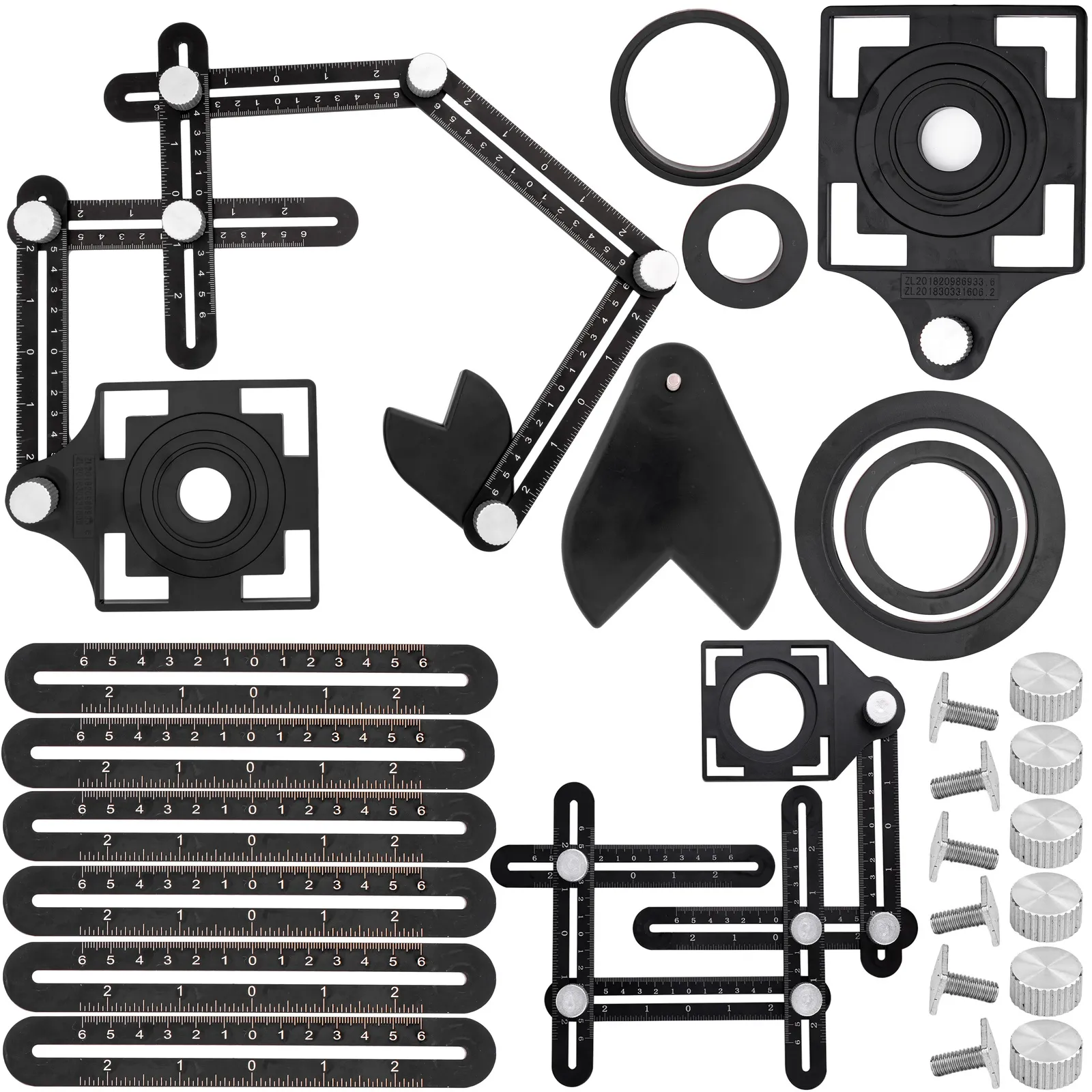 Przymiar znacznik szablon wzornik otworów do płytek FALON-TECH