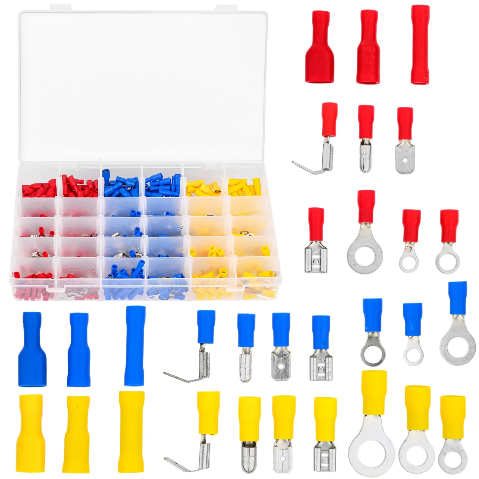 Tulejki izolowane końcówki kablowe złączki zaciskowe konektory wsuwki 480 el FALON-TECH