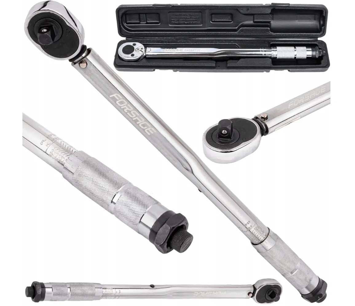 Klucz dynamometryczny do kół 1/2" 28-210 Nm chrom blokada grzechotka etui FORSAGE