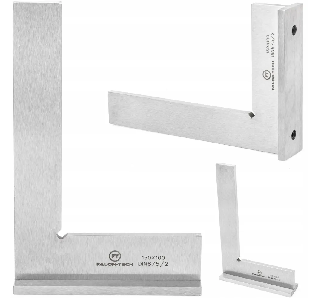 Kątownik ślusarski ze stopką 90° stalowy z podstawą płaski 150x100 mm FALON-TECH