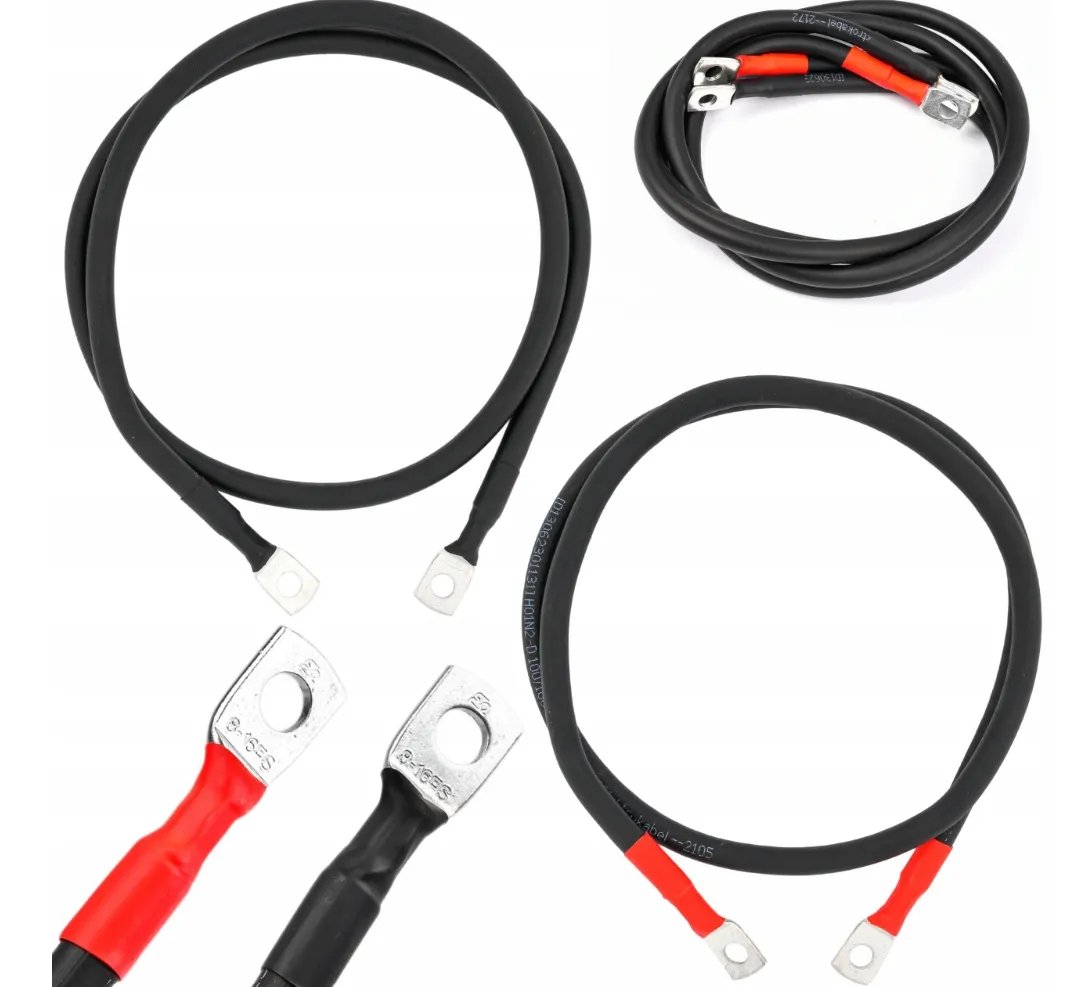 Kabel przewód do łączenia akumulatorów 100 cm 1m agm żelowe komplet 2 sztuk VOLT POLSKA