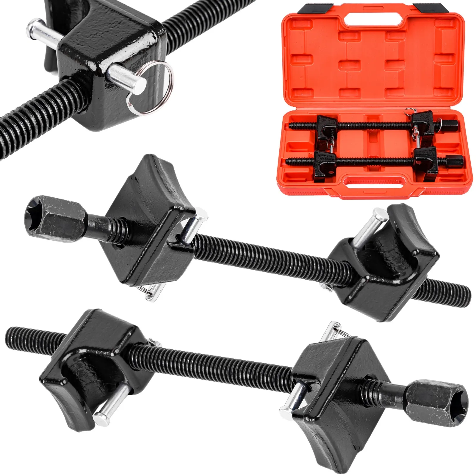 Ściągacz ściski sprężyn amortyzatorów z zabezpieczeniem 260 mm MC Person 2 szt MAR-POL