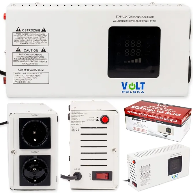 Stabilizator napięcia AVR 1000VA 1000 8% agregat slim VOLT POLSKA