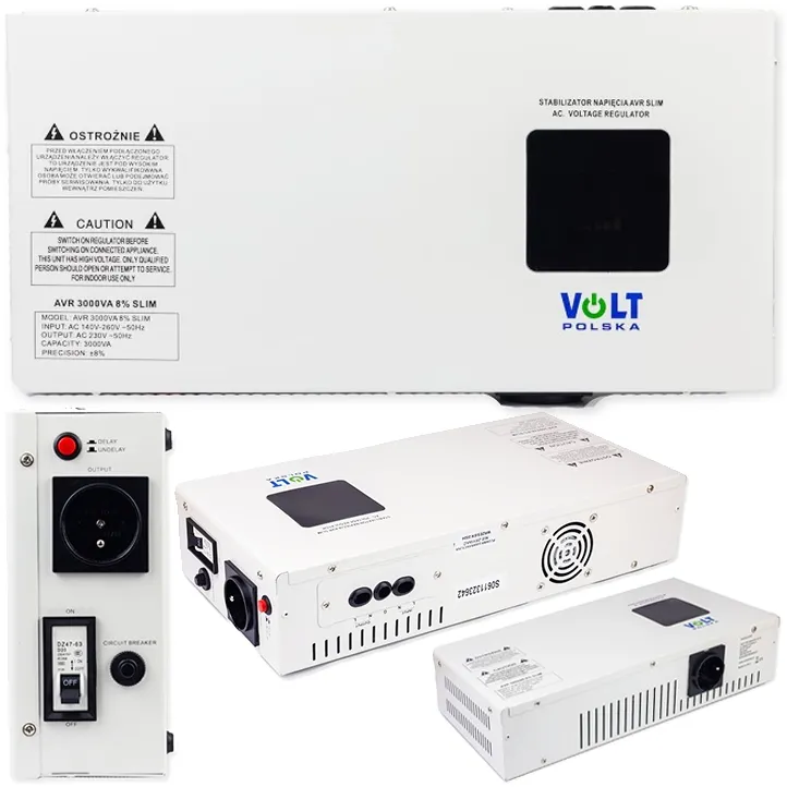 Stabilizator napięcia AVR 3000VA 3000 8% agregat slim VOLT POLSKA