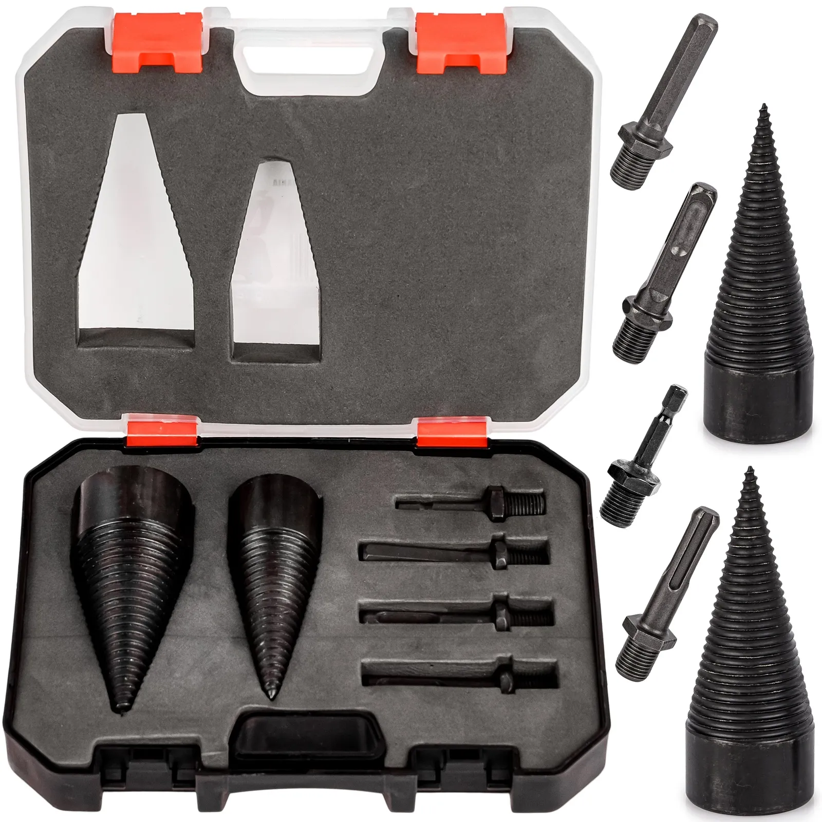 Świder do rozłupywania łupania drewna wiertło stożkowe stożek klin 32 42 mm SILVER