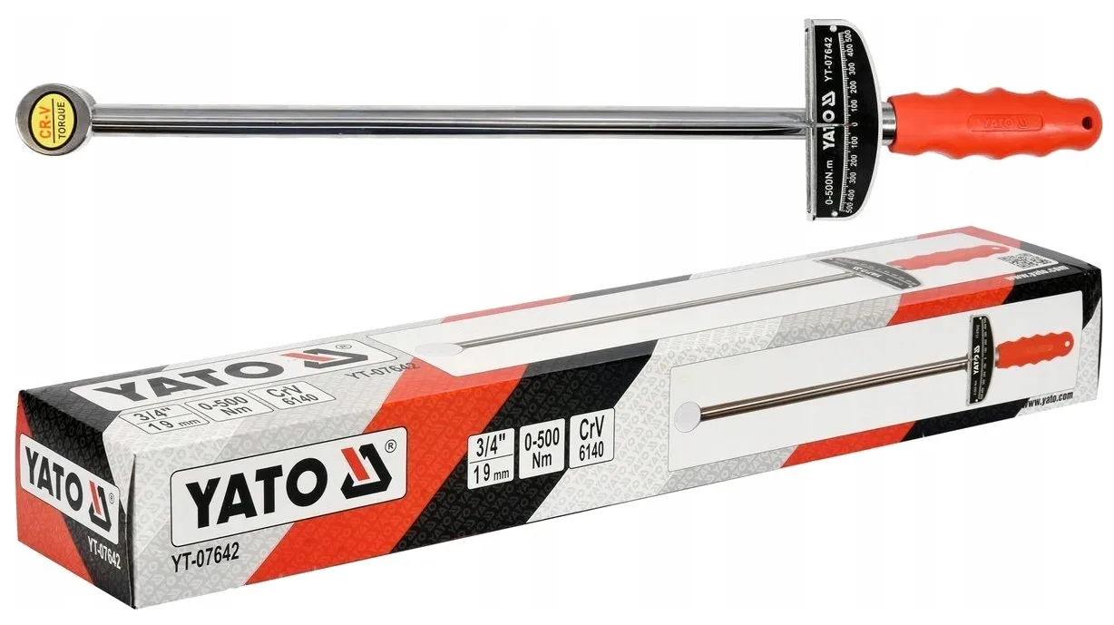 Klucz dynamometryczny wychylny 3/4" 0-500Nm CRV YT-07642 YATO