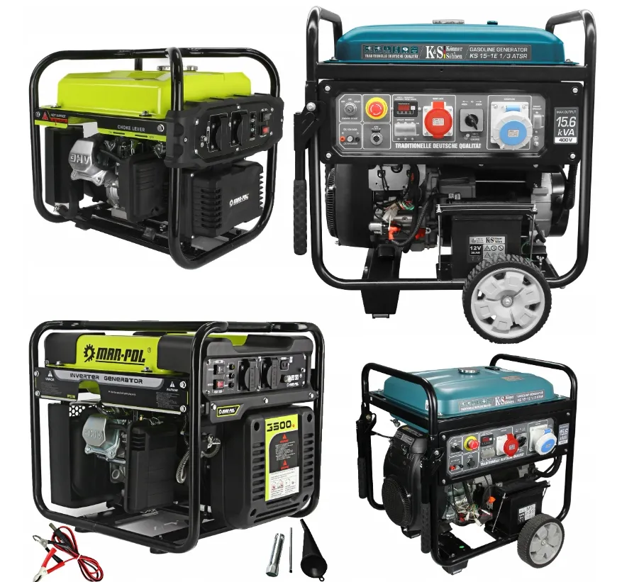 Generator prądu BENZYNA Könner&Söhnen KS 15-1E 1/3 ATSR + generator inwertorowy Marpol AVR 3,5 kW + AVR 2 kW