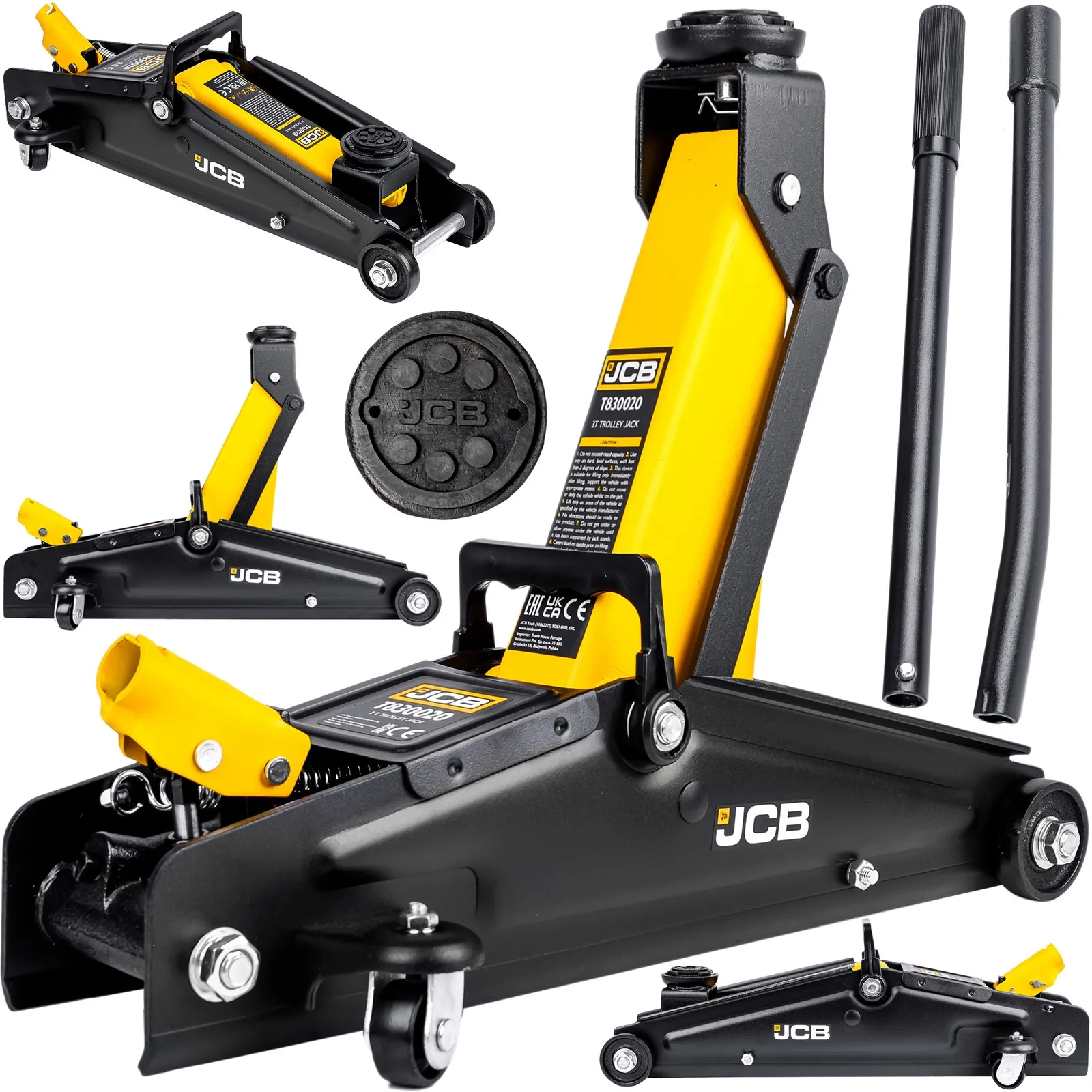 Podnośnik samochodowy hydrauliczny żaba 3 tony niskoprofilowy JCB