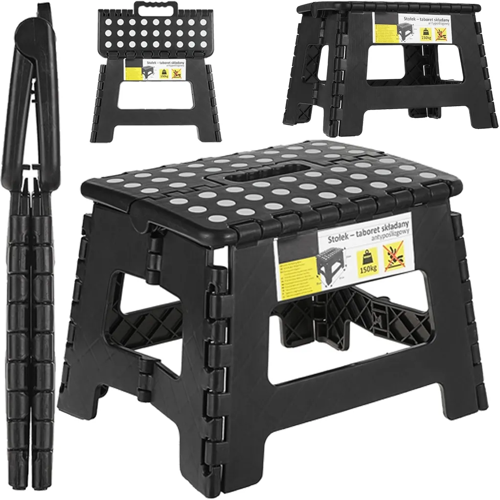 Stołek taboret warsztatowy składany uniwersalny siedzisko krzesło 150 kg GEKO