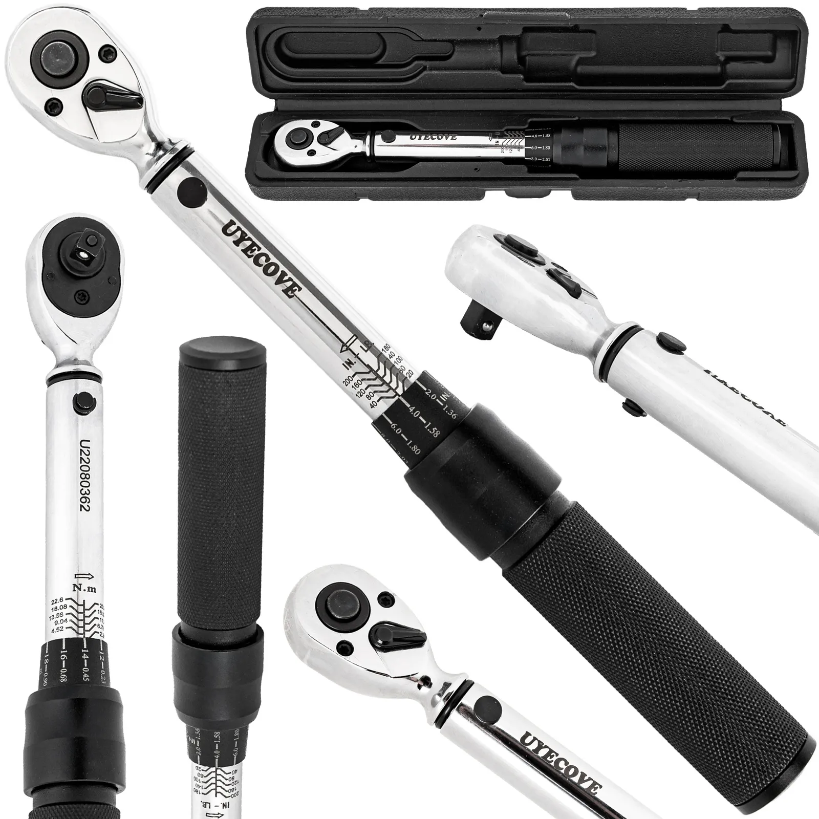 Klucz dynamometryczny 1/4" 245mm 2,26-22,6Nm dwustronny UYECOVE TRADE HOUSE