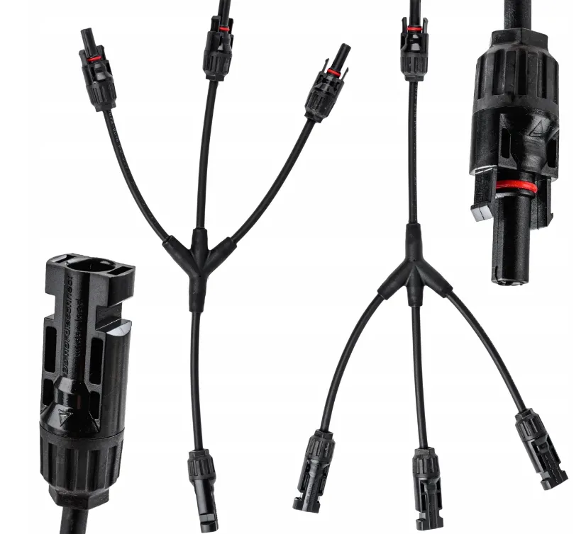 Para złączy konektorów, długich, trójników z kablem MC4 PV (+) i (-) VOLT POLSKA