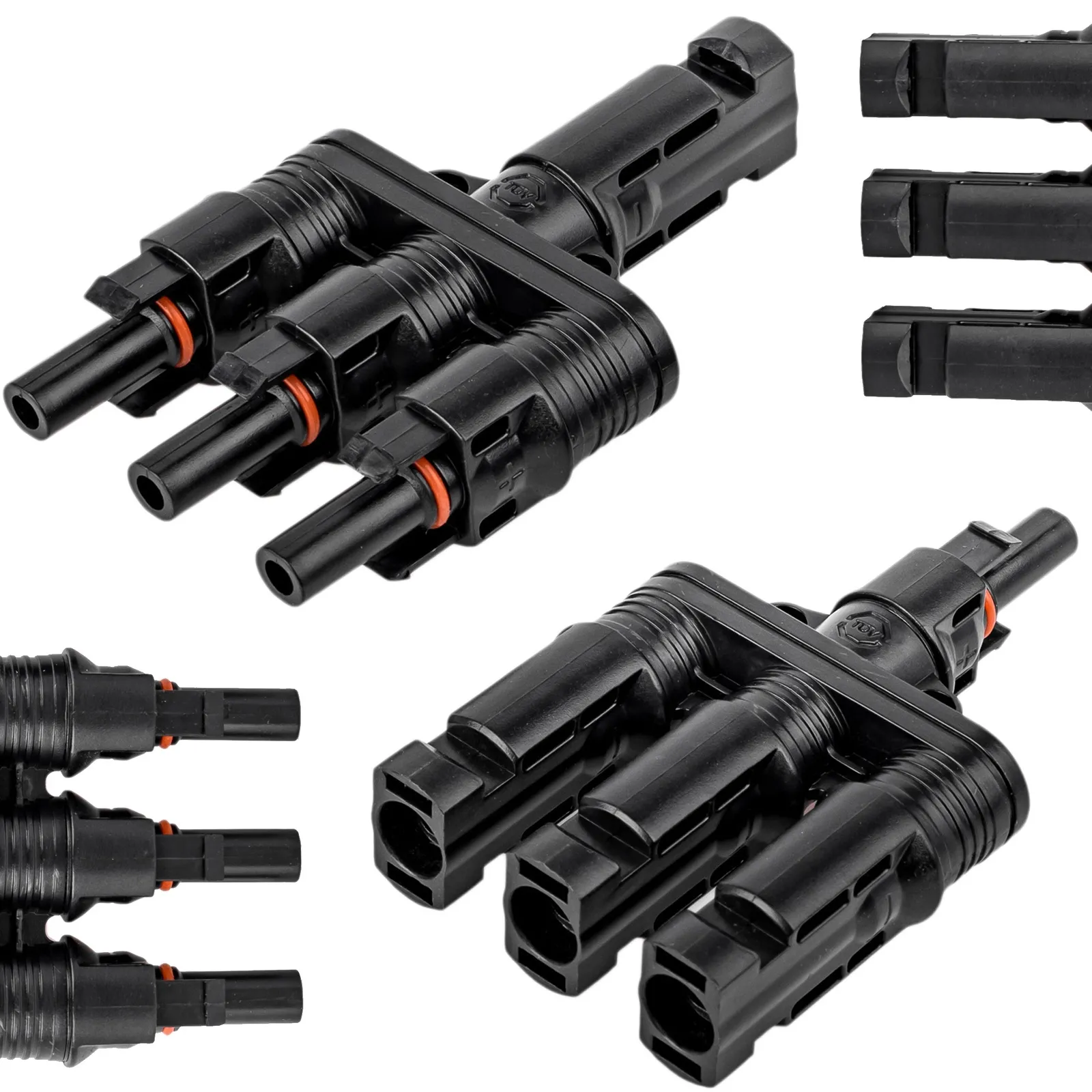 Złącze szeregowe konektor MC4 czwórnik (+) (-) VOLT POLSKA