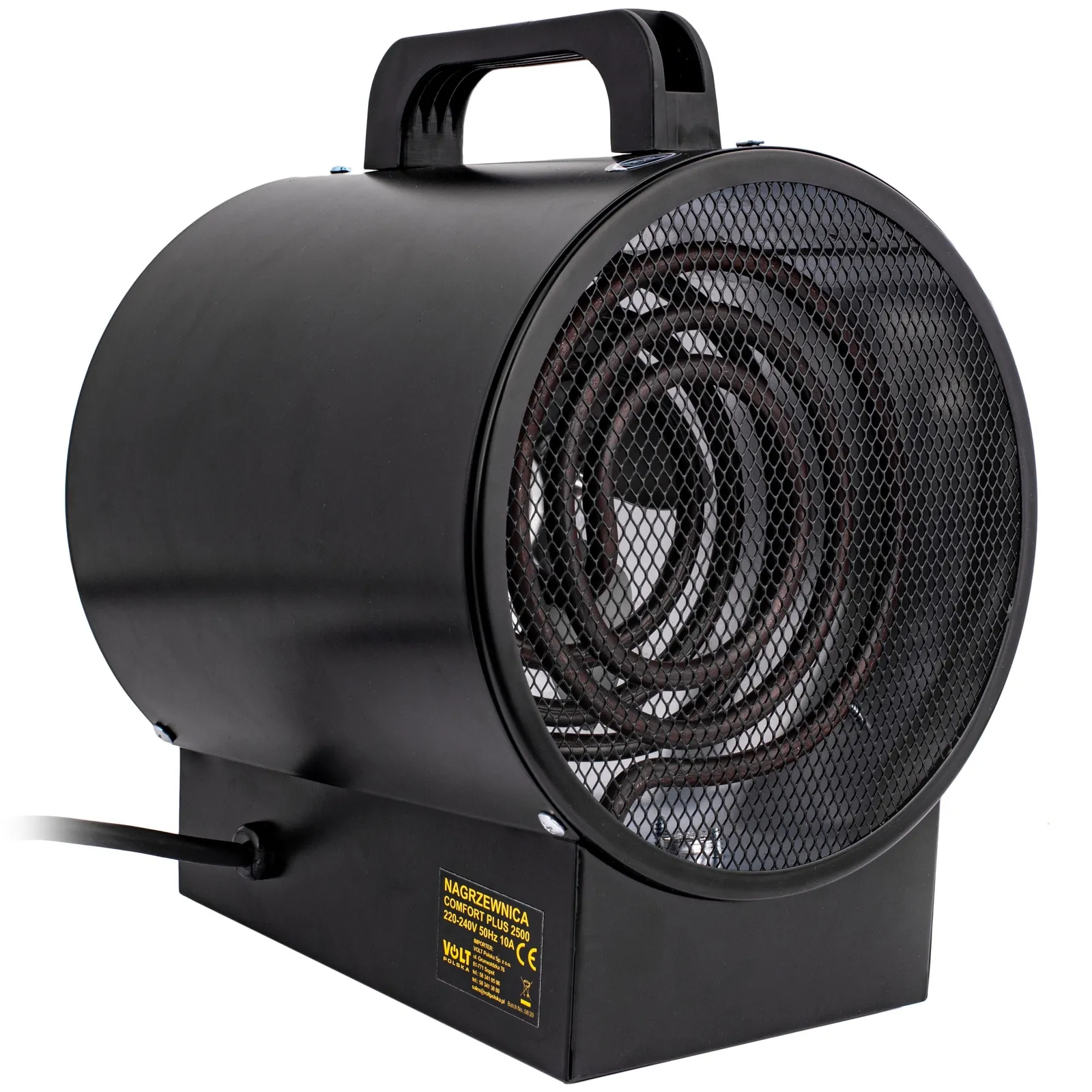 Nagrzewnica elektryczna grzejnik farelka z termostatem 2,5 kW COMFORT PLUS VOLT POLSKA