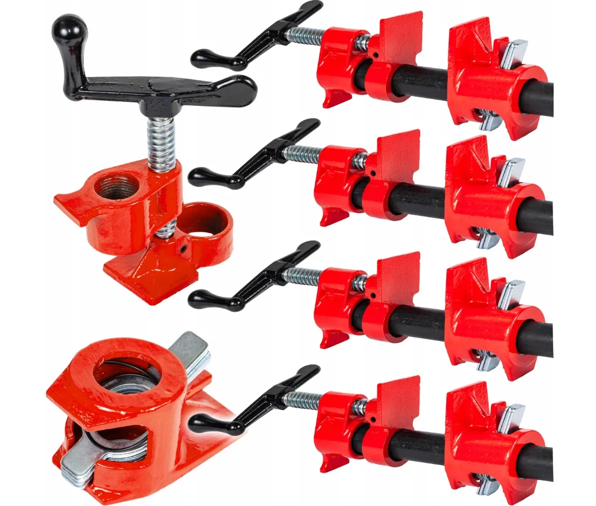 Zestaw 4x ścisk stolarski rurowy bezkońcowy 3/4" zacisk na rurę FALON-TECH