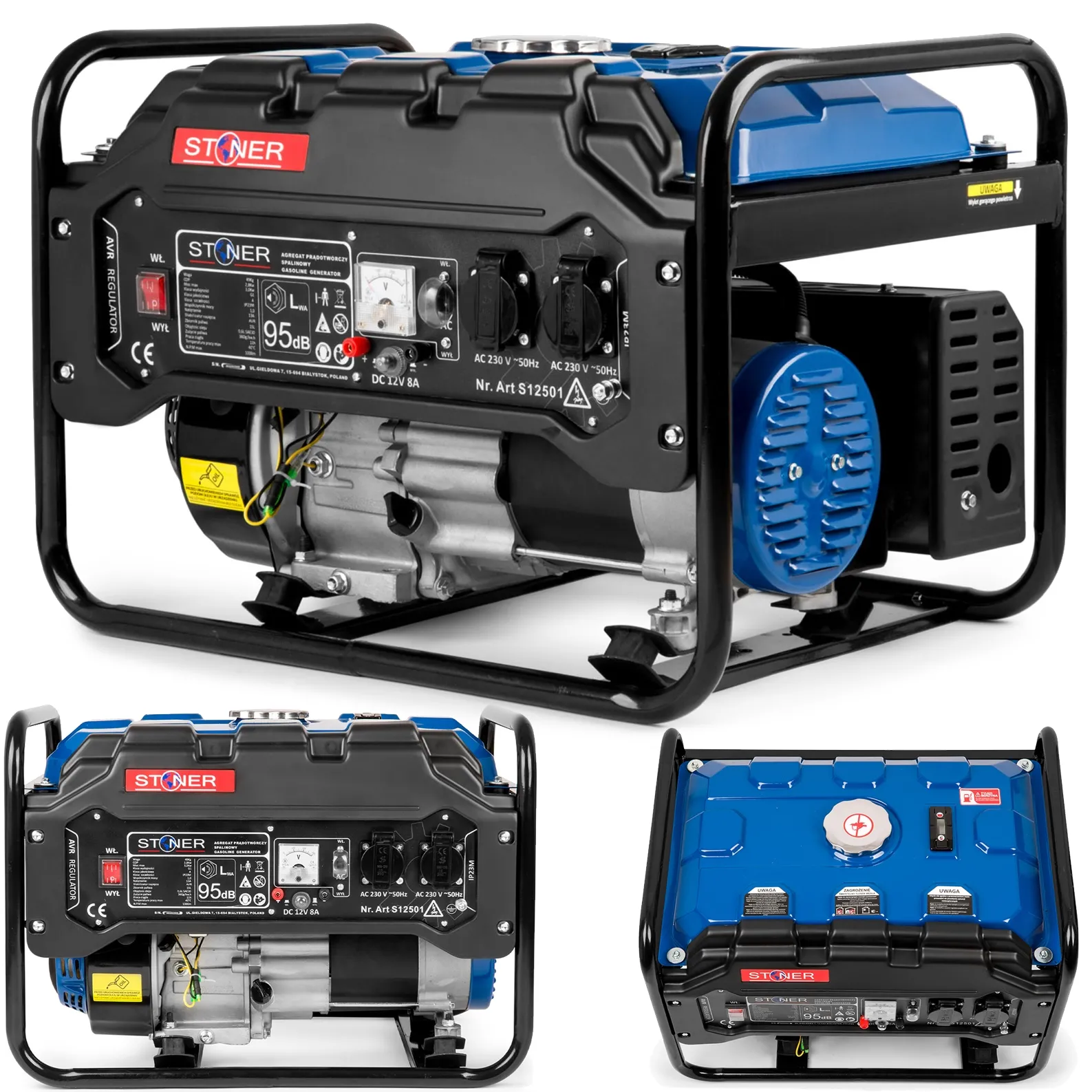 Agregat prądotwórczy generator prądu hex gen 3000w 3kW 7Km STONER SILVER