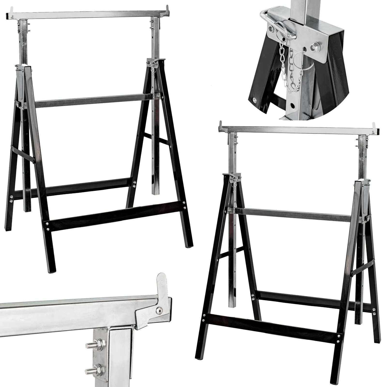 Kobyłka stojak koziołek warsztatowy składany regulowany 150kg 80-130 cm