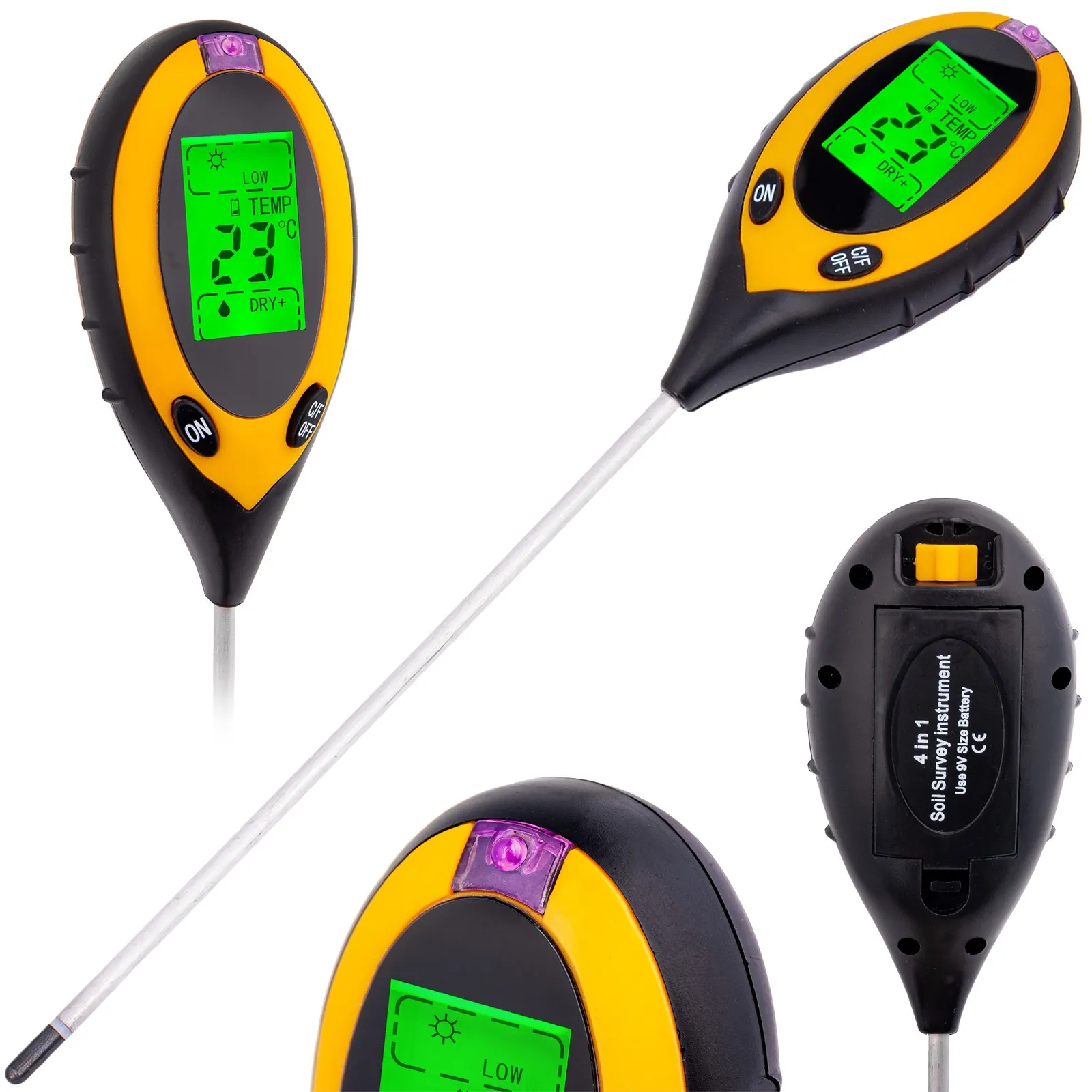 Kwasomierz tester miernik ogrodniczy pH gleby 4w1 FALON-TECH