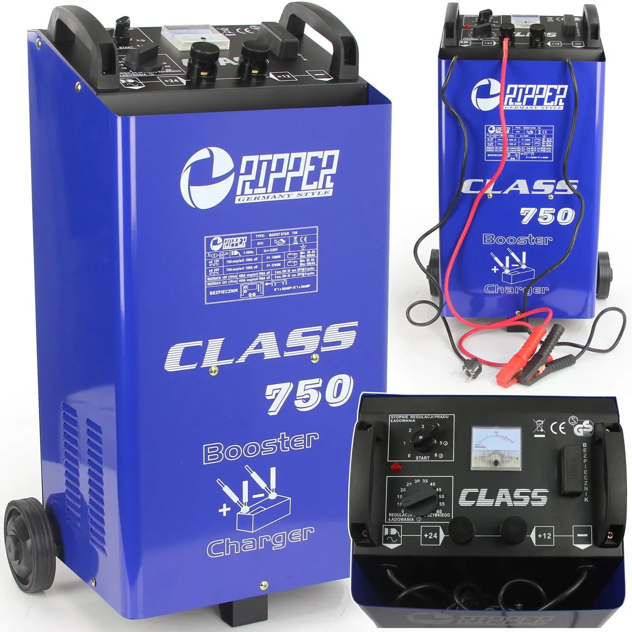 Prostownik z rozruchem CLASS 750 LCD 60-900Ah MAR-POL