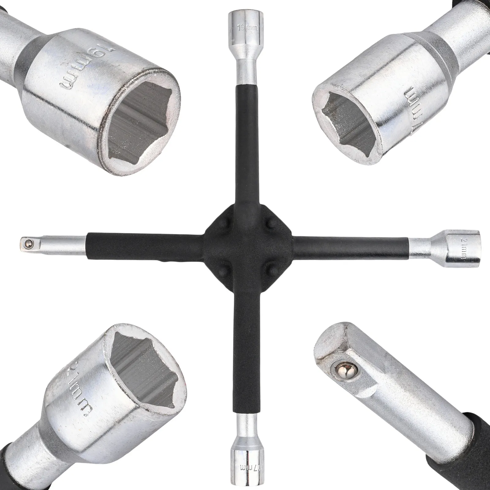 Klucz krzyżak do odkręcania kół 17-19-21 mm FALON-TECH