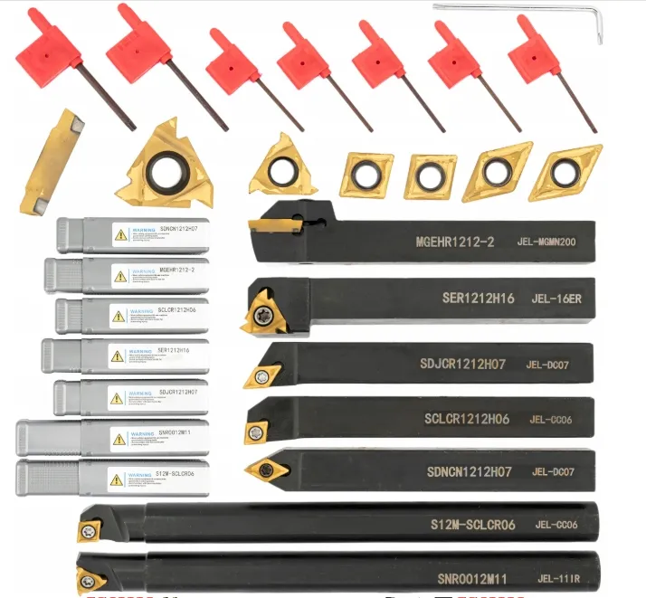 Zestaw noży tokarskich składanych nóż tokarski płytki 12x12 mm 21 szt FALON-TECH