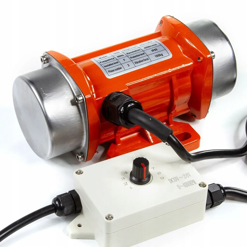 Silnik wibracyjny 100w elektryczny 24v z regulatorem do platform 2950 rpm MAR-POL