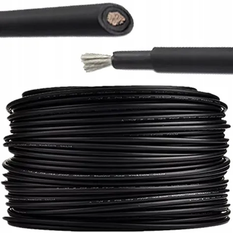Kabel przewód solarny 6mm2 czarny UV odporny H1Z2Z2-K do fotowoltaiki 4SUN