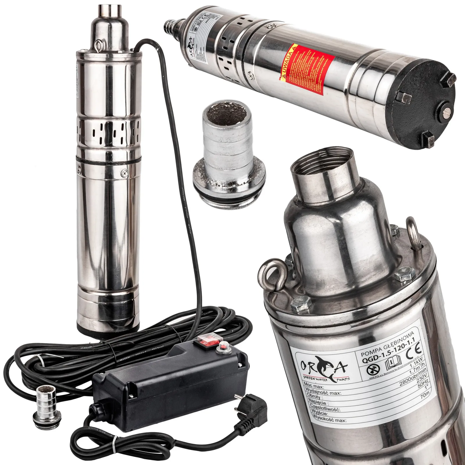 Pompa głębinowa do wody śrubowa 750W 1,6 m3/h 65m MAR-POL