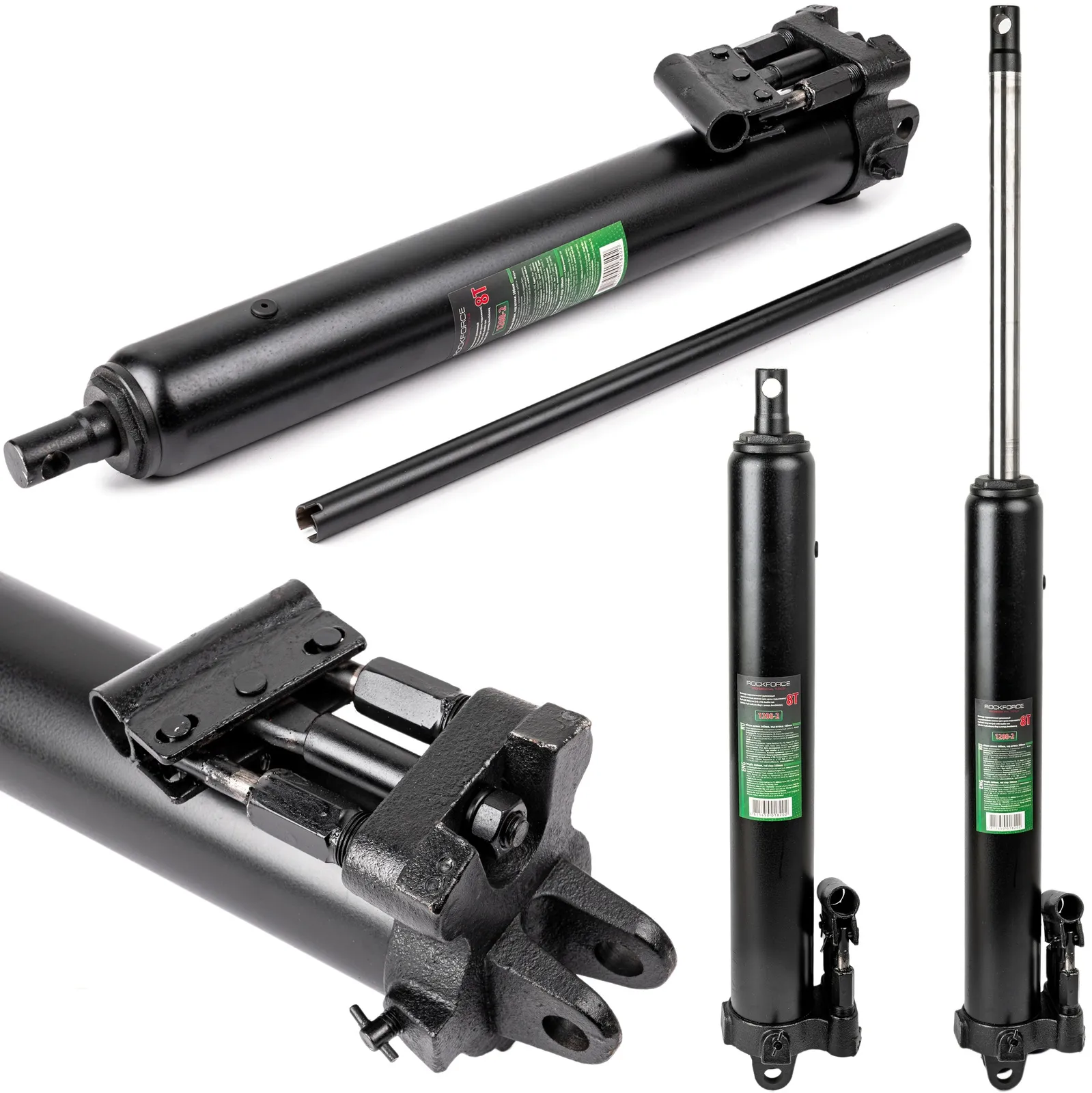 Siłownik hydrauliczny do żurawia podnośnik dwutłokowy długi 1160 mm 8T FORSAGE