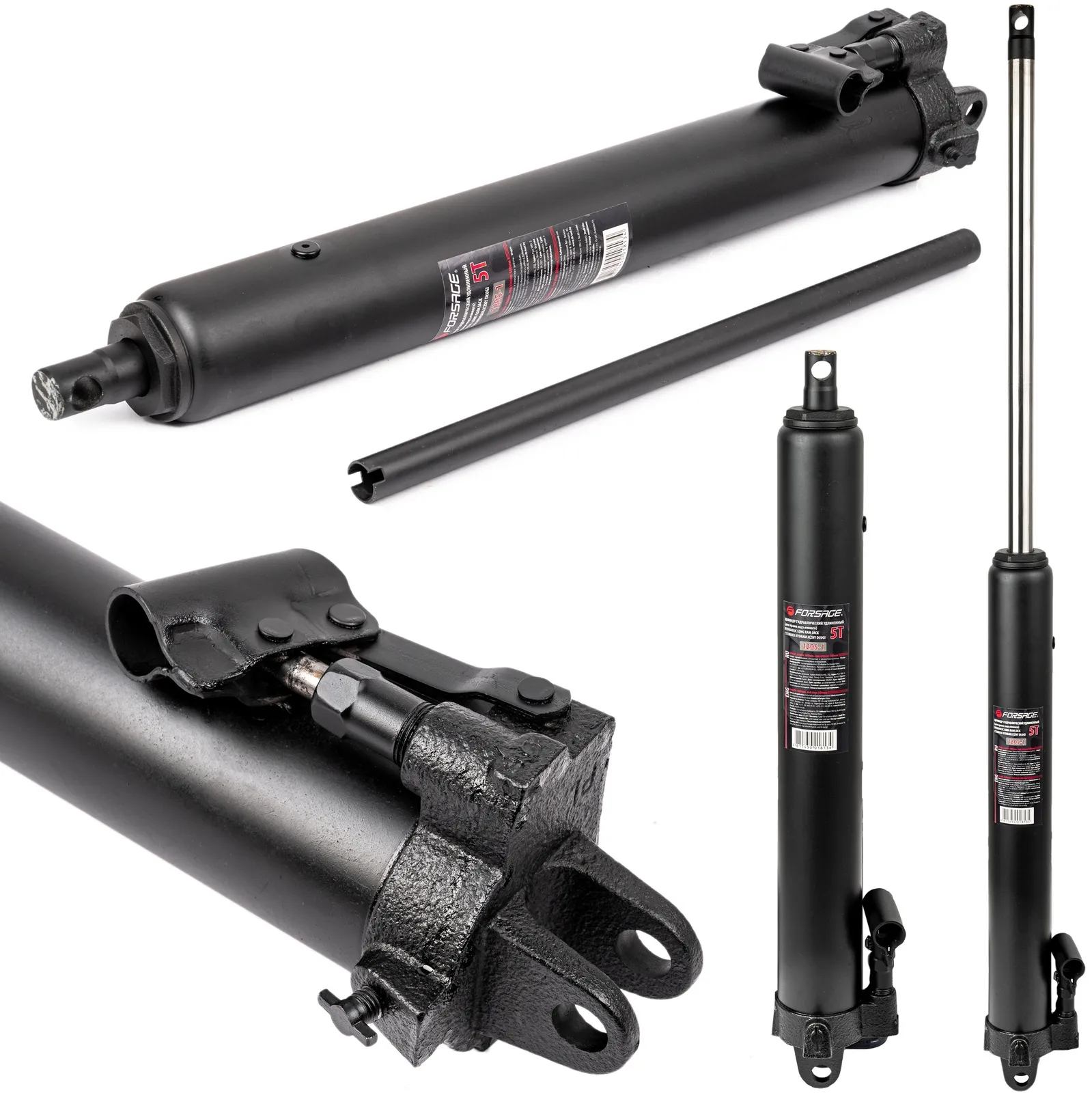 Siłownik hydrauliczny do żurawia podnośnik jednotłokowy długi 1160 mm 5T FORSAGE