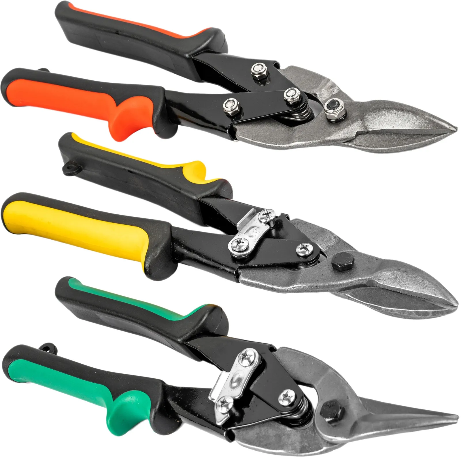 Zestaw nożyc do cięcia blachy ręczne proste lewe prawe 250mm 3el FALON-TECH