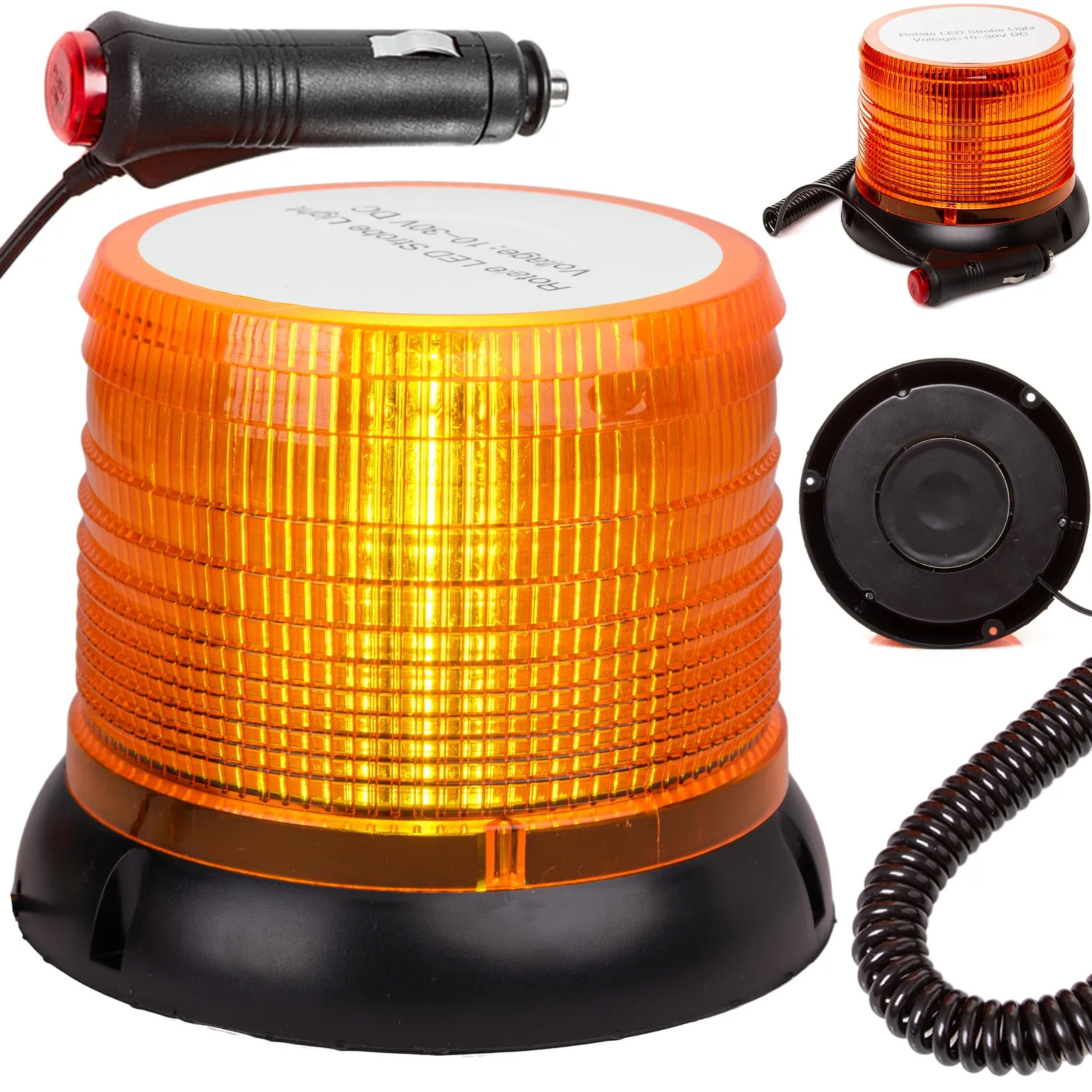 Lampa LED światło ostrzegawcze kogut magnes do samochodu lawety 10-30V 20W MAR-POL